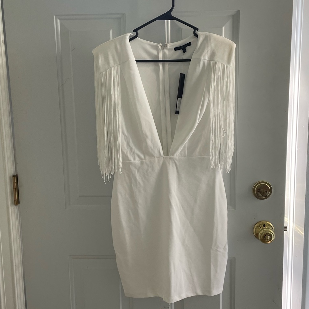 Western fringe mini dress